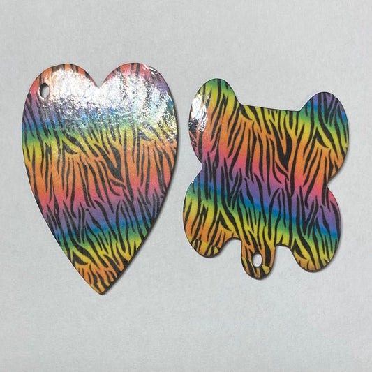 Rainbow Zebra Keychain